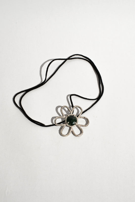 Collar Flor Cuarzo Musgoso